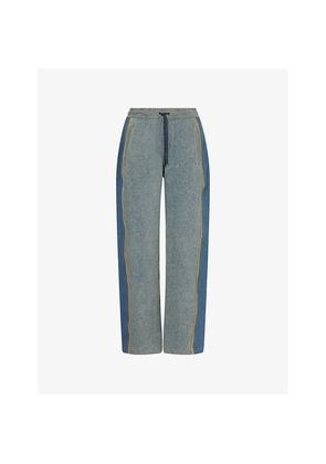 Womens Levis Levi's x Denim Tears Straight-Leg Panelled Denim Track Jeans