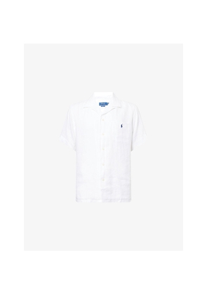 Mens Polo Ralph Lauren Camp-Collar Short-Sleeves Linen Shirt