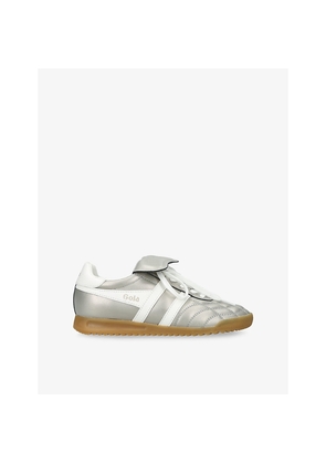Womens Gola Stadium Leather Low-Top Trainers