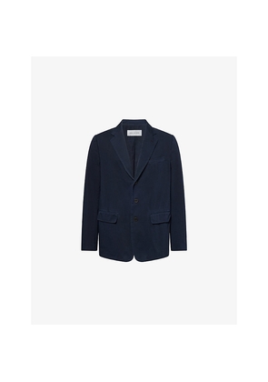 Mens Dries Van Noten Twill Notch-Lapels Cotton-Poplin Blazer