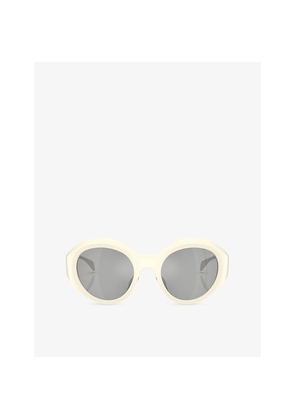 Moncler Me8005 Futuro Round-Frame Injected Sunglasses