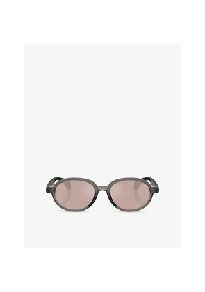 Moncler Me8006 Caprice Oval-Frame Injected Sunglasses