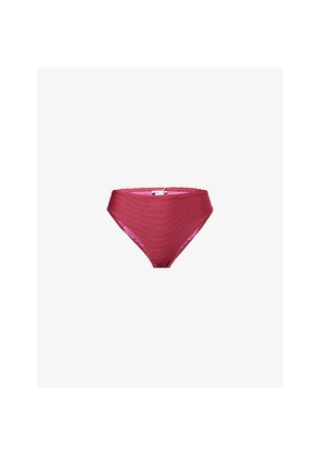 Womens Heidi Klein Cassis High-Leg Bikini Bottoms