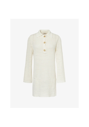 Womens Le Kasha Iqsas Crochet Linen Mini Dress