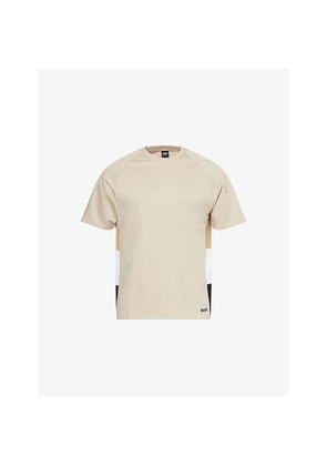 Mens Boss Iconic Logo-Embroidered Cotton-Jersey T-Shirt