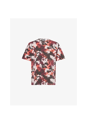 Mens A Bathing Ape Map Camo One Point Short-Sleeve Cotton-Jersey T-Shirt
