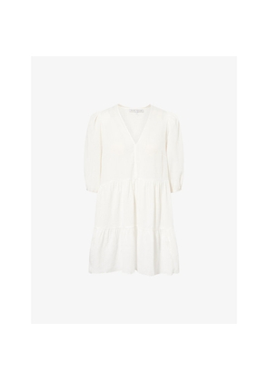 Womens Heidi Klein Antibes Crinkled Cotton Kaftan Mini Dress