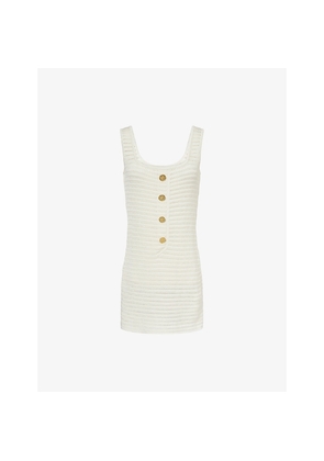 Womens Le Kasha Siflaq Crochet Linen Mini Dress