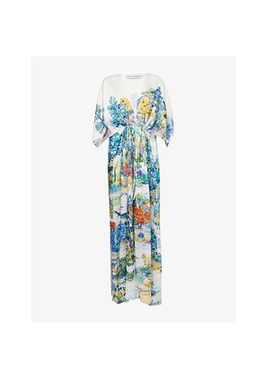 Womens Mary Katrantzou Taormina Floral Woven Kaftan Dress