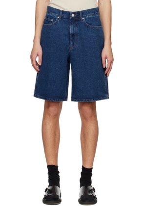 Dunst Blue Classic Baggy Denim Shorts