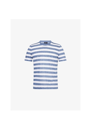 Mens Dunhill Guernsey Stripe-Print Linen and Cotton-Blend T-Shirt