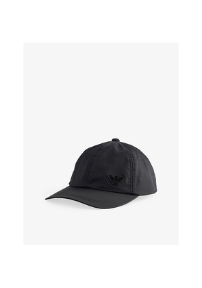Mens Emporio Armani Logo-Plaque Woven Cap