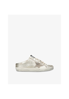 Womens Golden Goose Super-Star Sabot 65132 Leather Low-Top Trainers