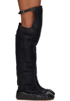 YUME YUME Black Sheer Ballerina Tall Boots