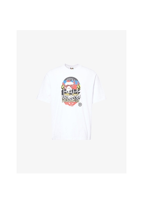 Mens A Bathing Ape Overprinted Multi Ape Head Cotton-Jersey T-Shirt