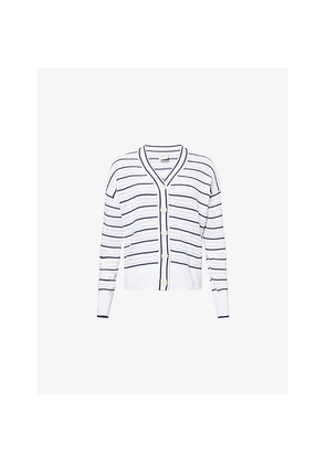 Womens Varley Antonia Striped Cotton-Knit Cardigan