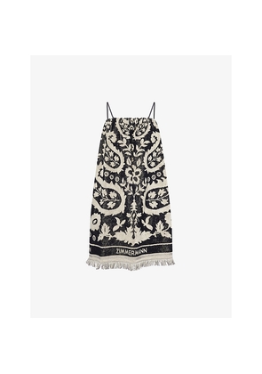 Womens Zimmermann Rhiannon Cotton Towelling Mini Dress