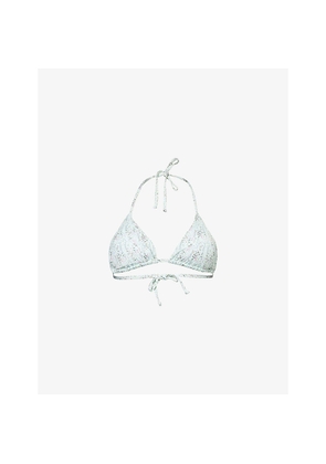Womens Gracejacob Dahlia Triangle-Cup Bikini Top