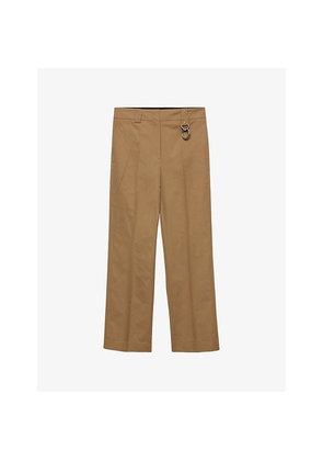 Womens Prada Tailored Straight-Leg Cotton Trousers