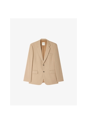 Mens Sandro Notch-Lapel Stretch-Wool Jacket