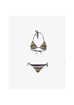 Womens Missoni Miss Lace Raschel Triangle Bikini Set