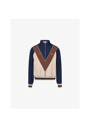 Mens Valentino Garavani Monogram Contrast-Panels Woven Jacket