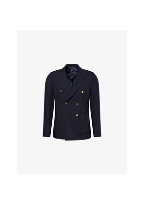 Mens Paul Smith Double-Breasted Notched-Collar Woven Jacket