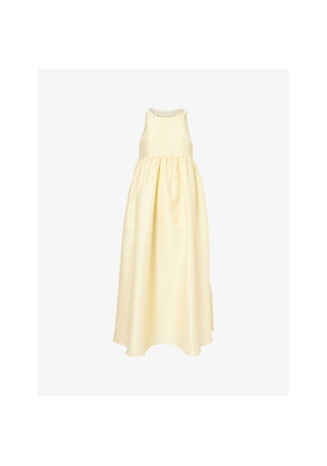 Womens Sister Jane Darya Jewel-Neck Woven Midi Dress