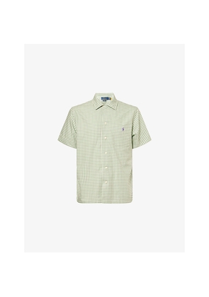 Mens Polo Ralph Lauren Vaycay Gingham-Print Short-Sleeve Cotton Shirt