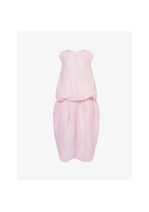 Womens Khaite Noah Ruched Silk Midi Dress