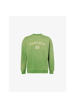 Mens Valentino Garavani Chez-Valentino-Patch Crewneck Cotton-Jersey Sweatshirt