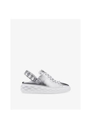 Womens Jimmy Choo Diamond Sling Leather Low-Top Trainers