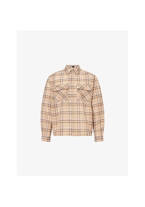 Mens Represent Sheer Flannel Check-Pirnt Woven Shirt