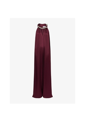 Womens Stella Mccartney Embellished Wide-Leg Woven Jumpsuit