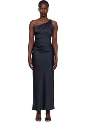 BEC + BRIDGE Navy Lunetta Asym Maxi Dress