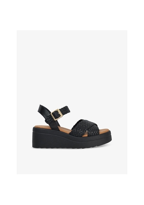 Womens Dune Kinleys Braided-Leather Sandals