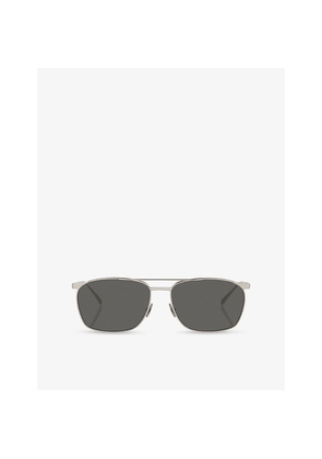 Saint Laurent Sl796 Vincent Pilot-Frame Metal Sunglasses