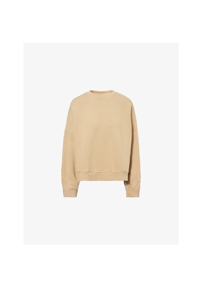 Womens Represent Initial V-Notch Cotton Sweatshirt