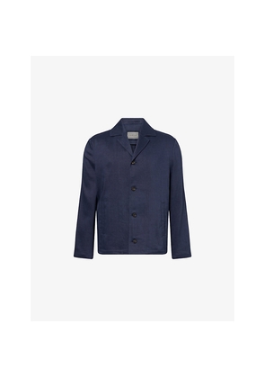 Mens Corneliani Regular-Fit Long-Sleeve Linen and Wool-Blend Overshirt