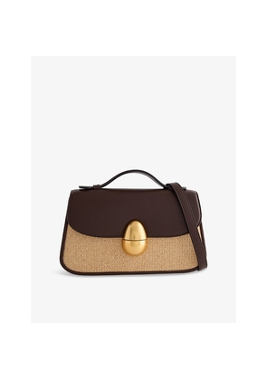 Womens Neous Phoenix 1.0 Leather and Raffia Cross-Body Bag