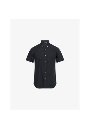Mens Polo Ralph Lauren Logo-Embroidered Short-Sleeve Cotton-Blend Shirt
