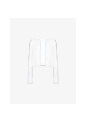 Womens 16 Arlington Keid Sequin-Woven Cardigan