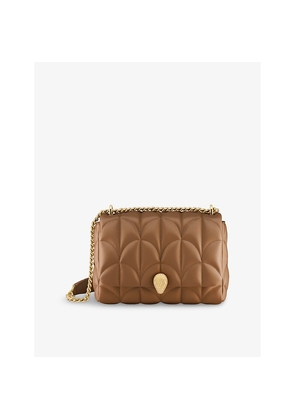 Womens Bvlgari Serpenti Sugarloaf Medium Leather Shoulder Bag