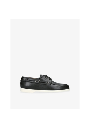 Mens Valentino Garavani Palm Avenue Leather Boat Shoes