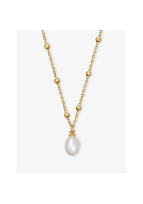 Womens Astley Clarke Biography 18ct Yellow Gold Vermeil and Freshwater Pearl Pendant Necklace
