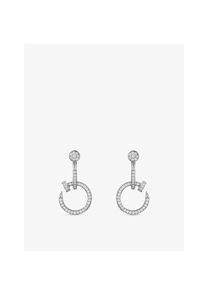 Womens Cartier Juste Un Clou 18ct White-Gold and 1.45ct Brilliant-Cut Diamond Earrings