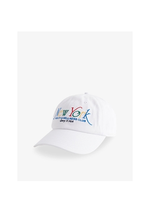 Womens Sporty & Rich Ny 94 Embroidered Cotton Baseball Cap