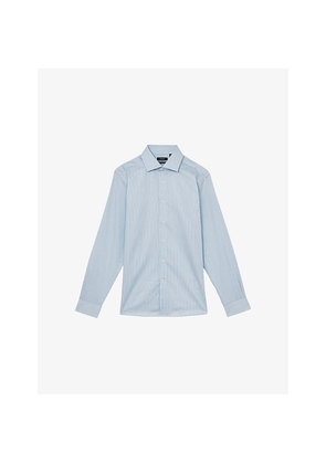 Mens Reiss Remote Bengal Regular-Fit Striped Cotton Shirt