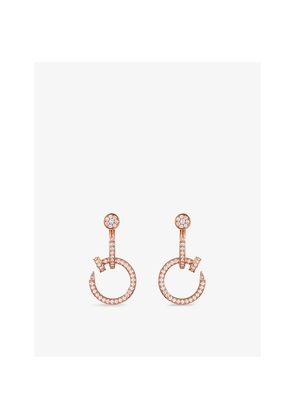Womens Cartier Juste Un Clou 18ct Rose-Gold and 1.45ct Brilliant-Cut Diamond Earrings