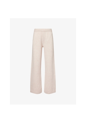 Womens The Couture Club Emblem Fluffy Straight-Leg Knitted Joggers